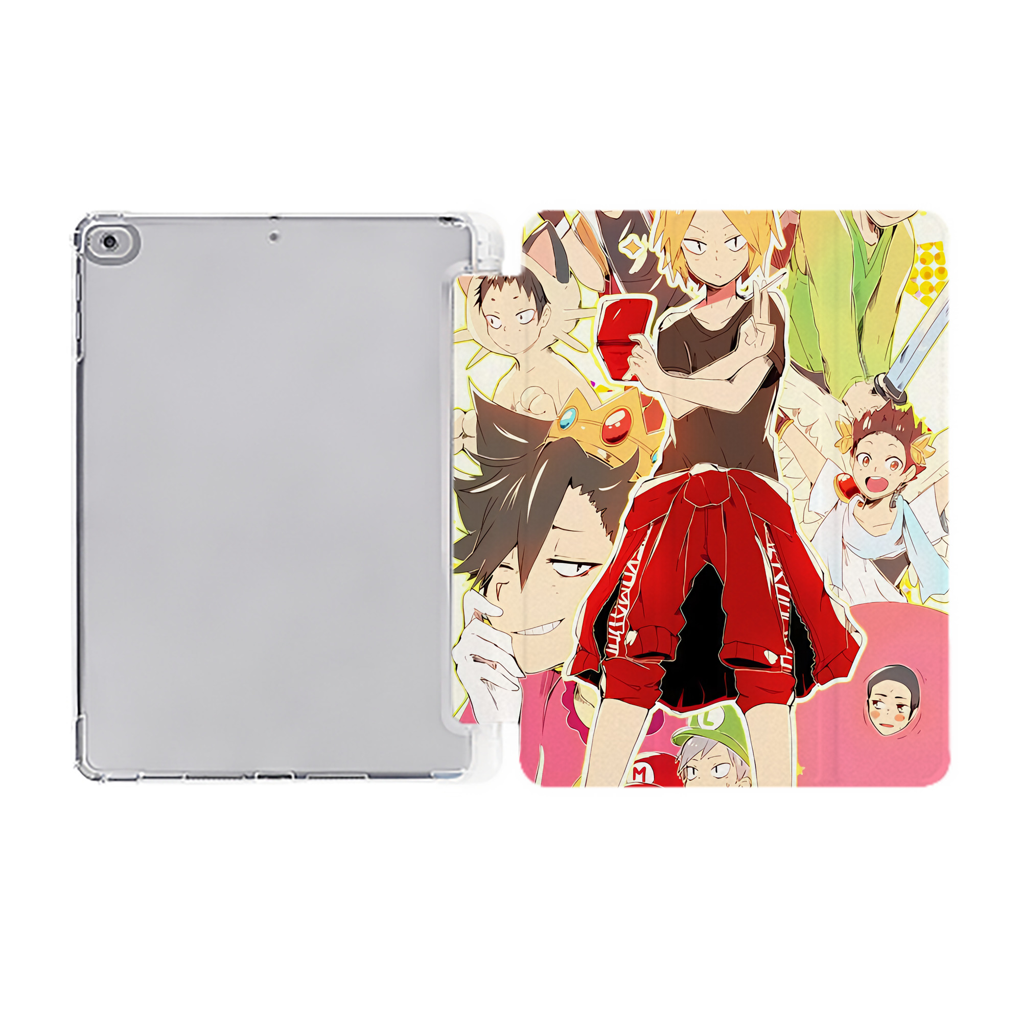 （画像用） ハイキュー!! Haikyu!! IPad ケース ペン収納付き 三つ折りスタンド PUレザー×シリコン 対応機種9.5/10.5/10.9インチ